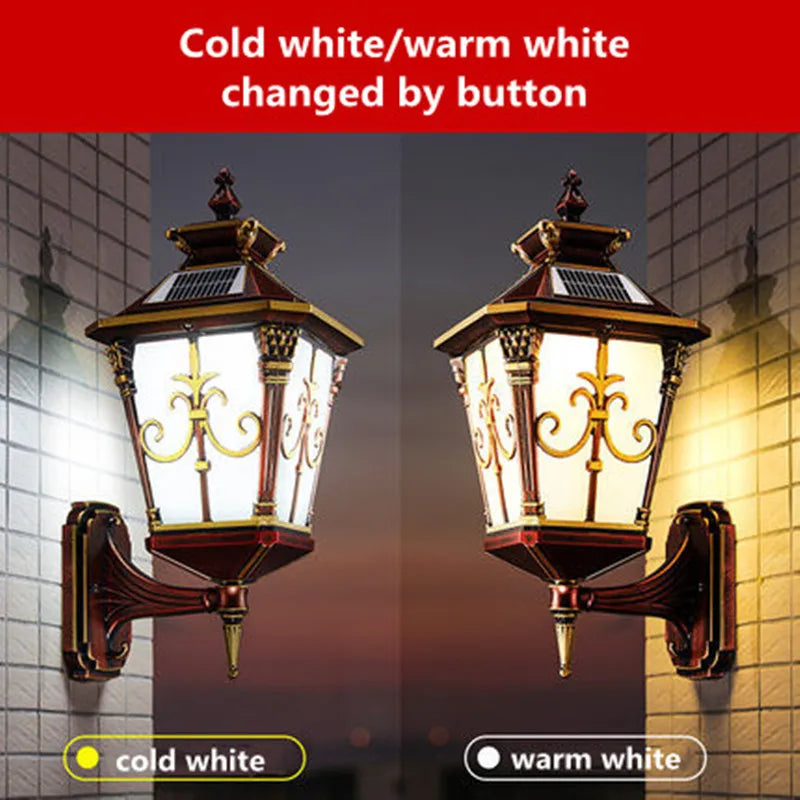 European Solar Panel LED Outdoor Garden Wall Light – Waterproof Solar Spotlights for Balconies and Streets