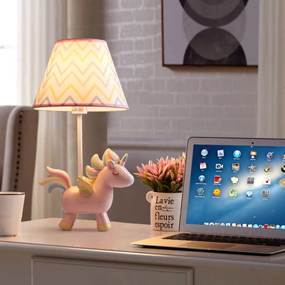 Homhi Unicorn Children's Table Lamp - Decorative Night Light for Bedroom or Baby Room