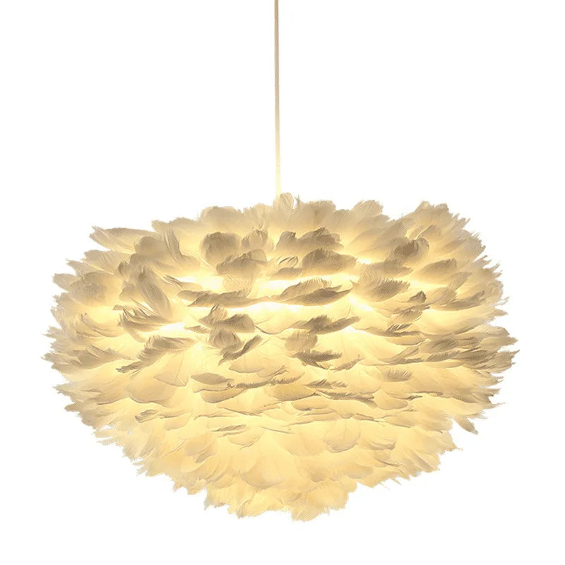 Nordic Feather Chandelier - Modern Elegance for Living Spaces
