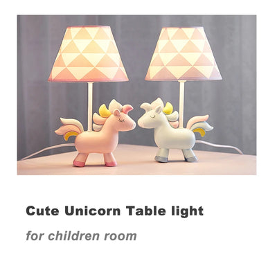 Homhi Unicorn Children's Table Lamp - Decorative Night Light for Bedroom or Baby Room