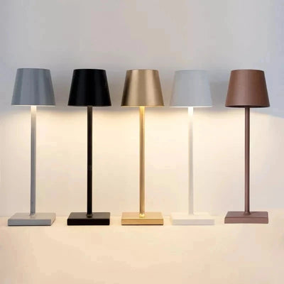 Rechargeable 3-Color LED Desk Lamp – Stepless Dimming & Portable