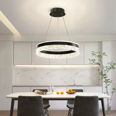Simple Modern Ceiling Chandelier – Adjustable Indoor Lighting with 3 Color LED for Living Room, Dining Room, and Bedroom Decor