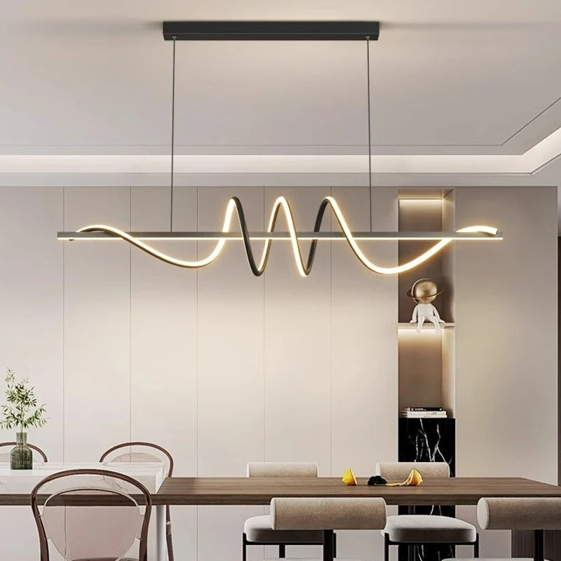 Modern Minimalist Dining Room Chandelier - Simple 2024 New Eye Protection Pendant Light for Dining Table or Bar