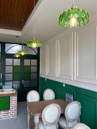 Vintage Glass Hanging Light: Illuminate Your Dining Space with Style