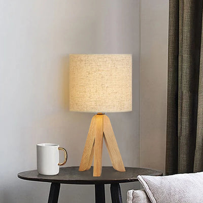 Table Lamp Nordic Fabric Shade Desktop Lights for Study Bedroom Bedside Living Room LED Minimalist Indoor Decor Lighting Fixture