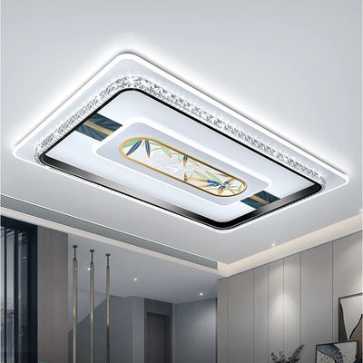 Modern Crystal LED Ceiling Lamp for Eastern Minimalist Decor - Round Pendant Lamp for Living Room, Bedroom, Study