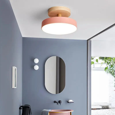 Modern LED Ceiling Light - Nordic Macaron Colorful Ceiling Lamp for Bedroom, Foyer, and Indoor Decor