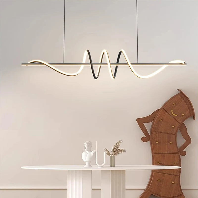 Modern Minimalist Dining Room Chandelier - Simple 2024 New Eye Protection Pendant Light for Dining Table or Bar