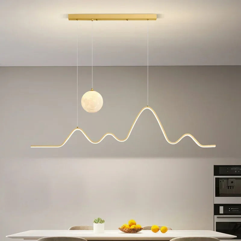 Modern LED Pendant Light for Dining Table – Sleek Chandelier for Kitchen, Bar, or Dining Room