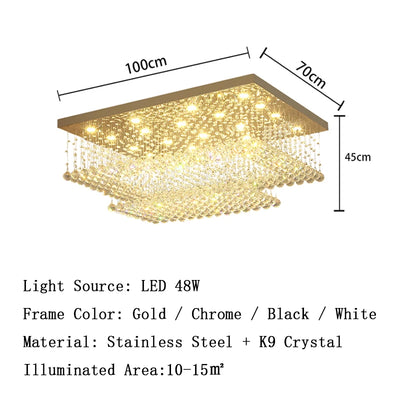 Round Ceiling Lights 2024 - Modern LED Lighting with Crystal Ball Lustre for Living Room, Luxury Home Decor