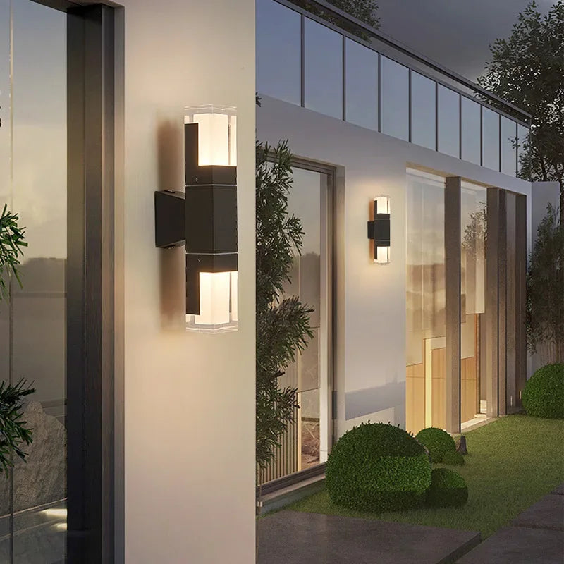 Outdoor Wall Light with Motion Sensor – LED Street Lamp for Garden and Exterior Lighting