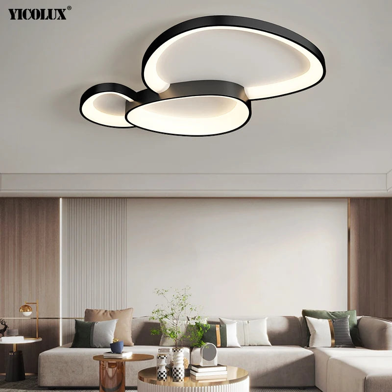 Modern LED Chandelier Lights - Dimmable Ceiling Lamps for Living Room, Dining Room, Bedroom, Hall