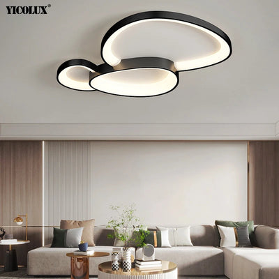 Modern LED Chandelier Lights - Dimmable Ceiling Lamps for Living Room, Dining Room, Bedroom, Hall