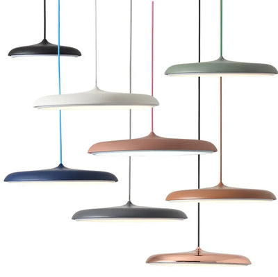 Modern LED Pendant Lamp - Artistic Design Metal Iron Suspension UFO - Creative Thin Nordic Hanging Light Fixture for Living Room