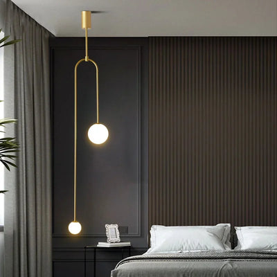 Modern Glass Ball Pendant Light: Luxury LED Hanging Lamp for Bedroom, Living Room, and Hallway Decor
