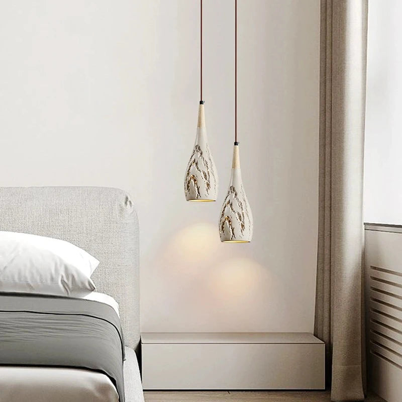 LED Pendant Light – Modern Concrete Hanging Lamp for Bedroom, Bar, and Restaurant Decor