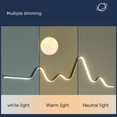 Modern LED Pendant Light for Dining Table – Sleek Chandelier for Kitchen, Bar, or Dining Room