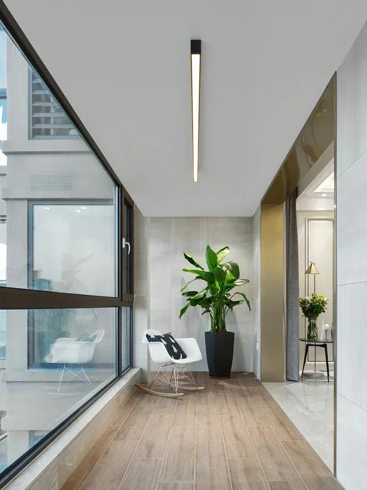 Modern Surface-Mounted Linear LED Ceiling Light – Minimalist Long Strip Lamp