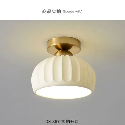 Ceramics Glass LED Corridor Ceiling Lamp for Aisle, Corridor, Cloakroom, Balcony Nordic E27 Acrylic Chandelier Rest Light Fixtures