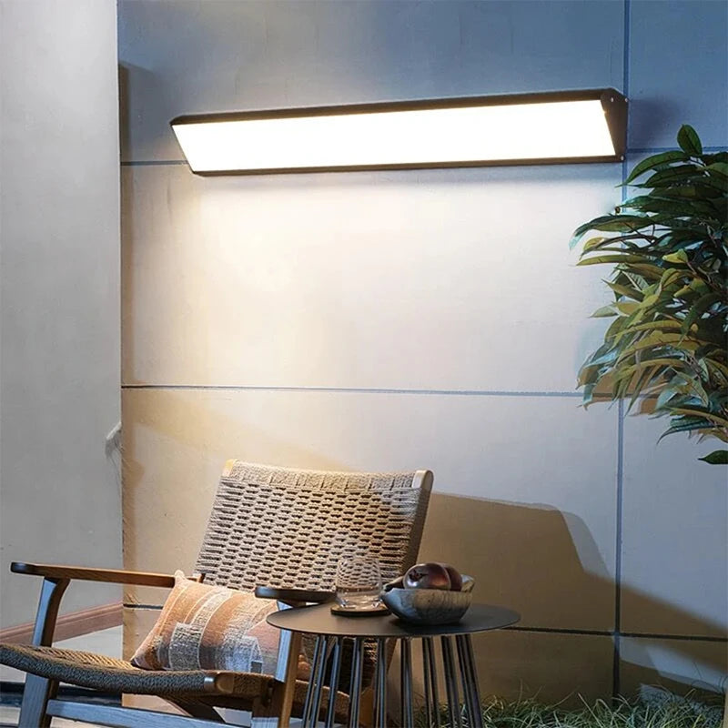 Long Strip LED Outdoor Wall Lamps - Waterproof Aluminum Lights for Porch, Garden, Corridor