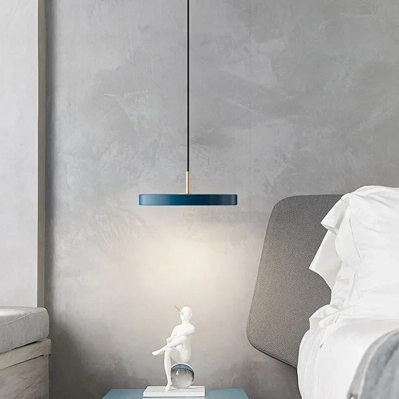 Modern LED Pendant Light with Remote Control – Contemporary Pendant Lamp for Bedroom, Living Room, and Dining Room