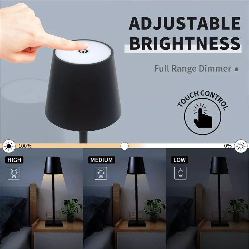 LED Rechargeable Vintage Desk Lamp: Portable and Stylish Illumination