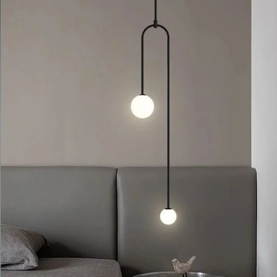 Modern Glass Ball Pendant Light: Luxury LED Hanging Lamp for Bedroom, Living Room, and Hallway Decor