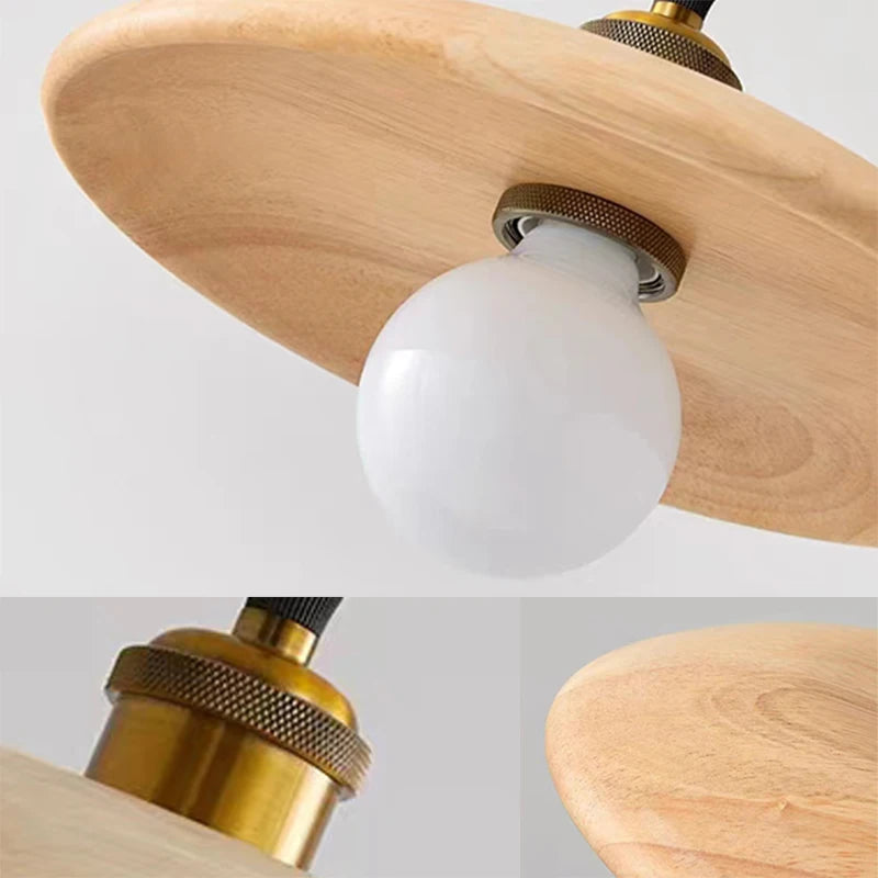 Modern Nordic Wooden Pendant Lamp - Vintage Luminaire