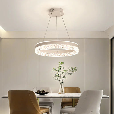 Simple Modern Ceiling Chandelier – Adjustable Indoor Lighting with 3 Color LED for Living Room, Dining Room, and Bedroom Decor