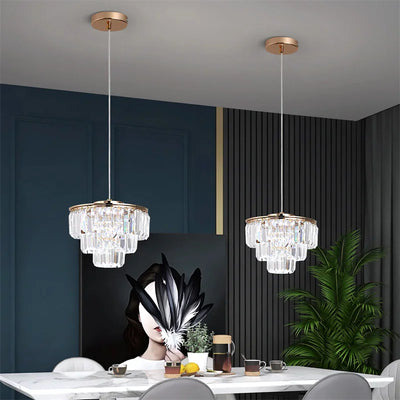 Luxurious K9 Crystal Chandelier - Modern Vintage Ceiling Lamp for Elegant Home Decor