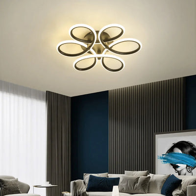Modern LED Flower Ceiling Light | 12W Three-Color Flush Mount Lamp for Living Room, Corridor, Bedroom, and More