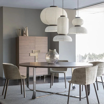 Wabi-Sabi Rice Paper Pendant Lamps - Japan Style LED Hanging Light for Living Room Ceiling Decor