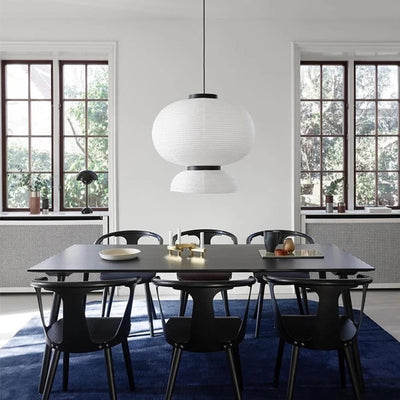 Wabi-Sabi Rice Paper Pendant Lamps - Japan Style LED Hanging Light for Living Room Ceiling Decor
