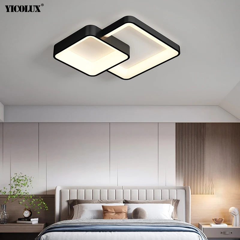 Modern LED Chandelier Lights - Dimmable Ceiling Lamps for Living Room, Dining Room, Bedroom, Hall