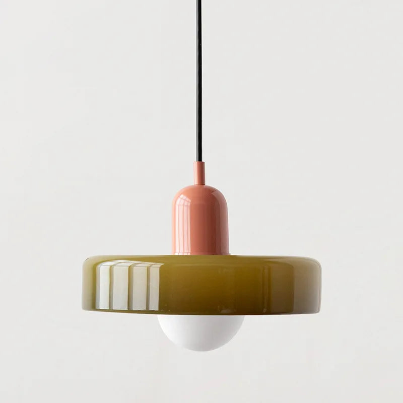 Retro Nordic Glass Pendant Light: E27 Dragon Ball Bubble LED Fixture for Modern Spaces