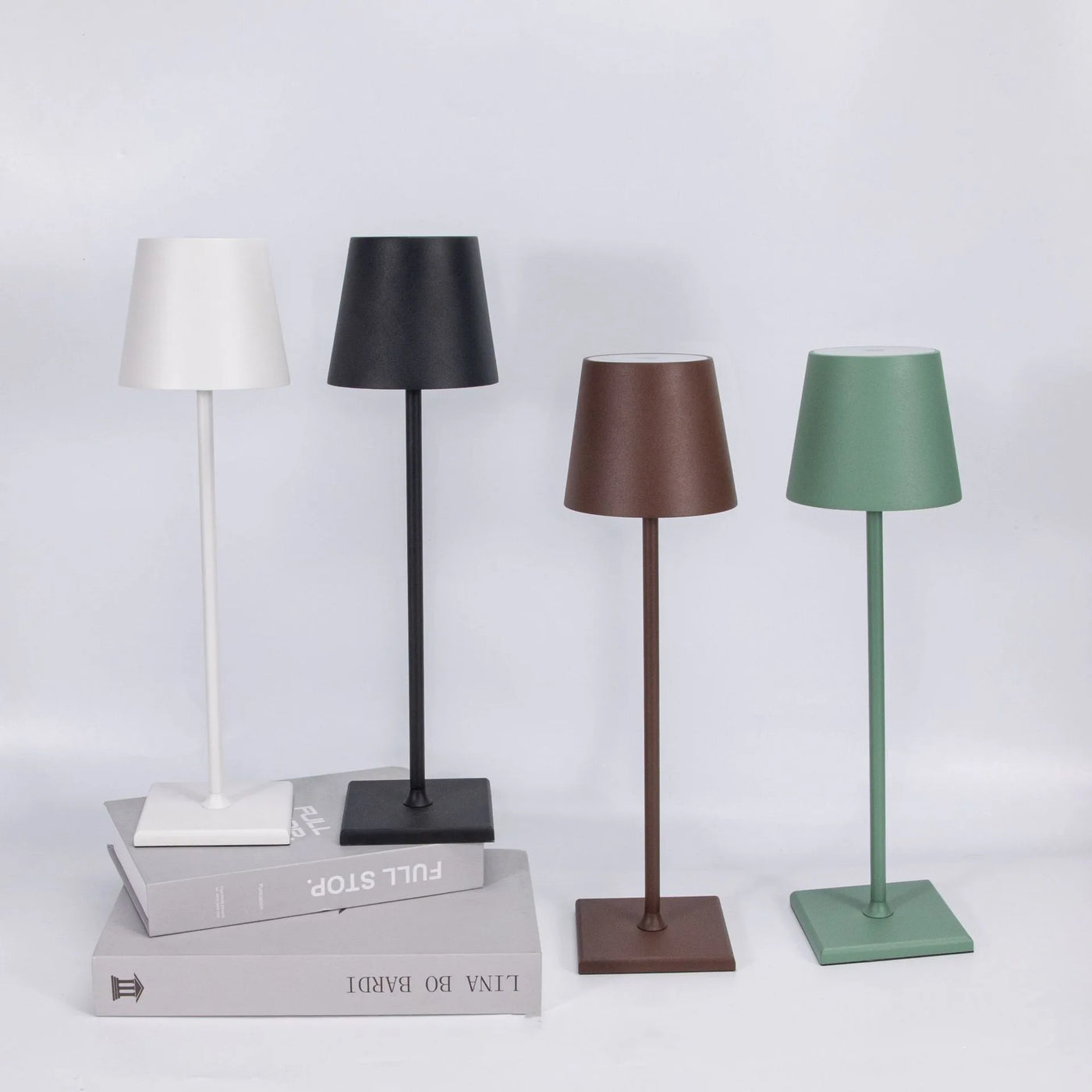 Rechargeable 3-Color LED Desk Lamp – Stepless Dimming & Portable