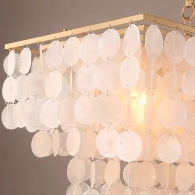 Modern Scandinavian Shell Chandelier - Luxury Dining Room and Living Room Lighting Fixture