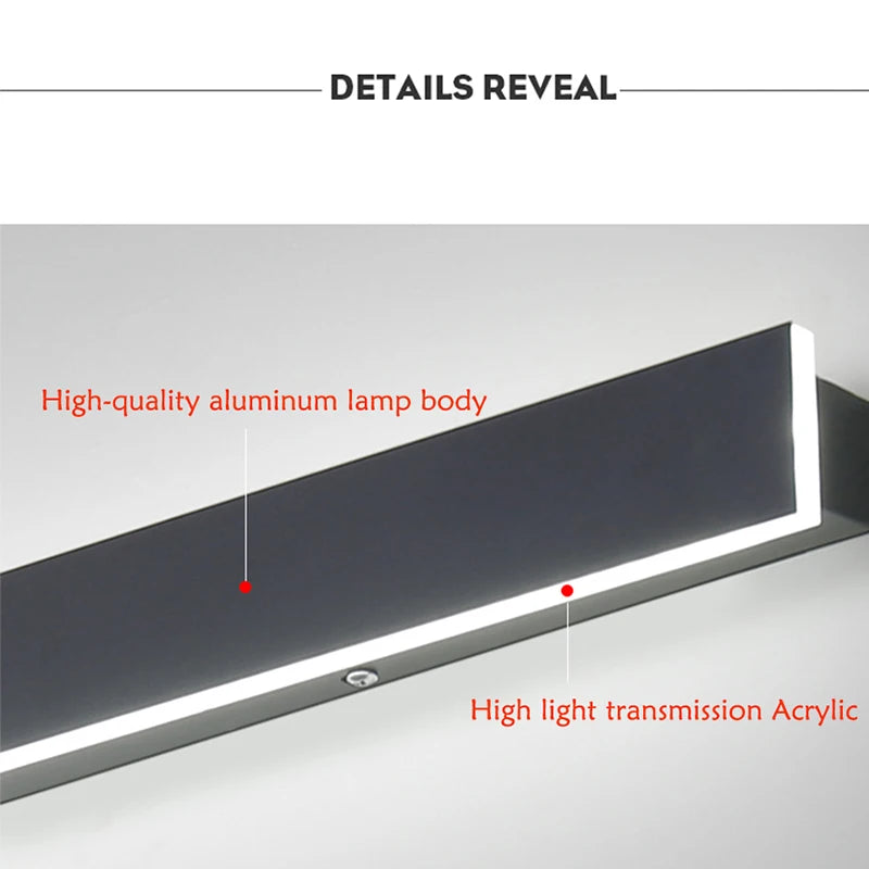 Waterproof LED Long Wall Lamp – IP65 Aluminum Sconce for Garden and Villa