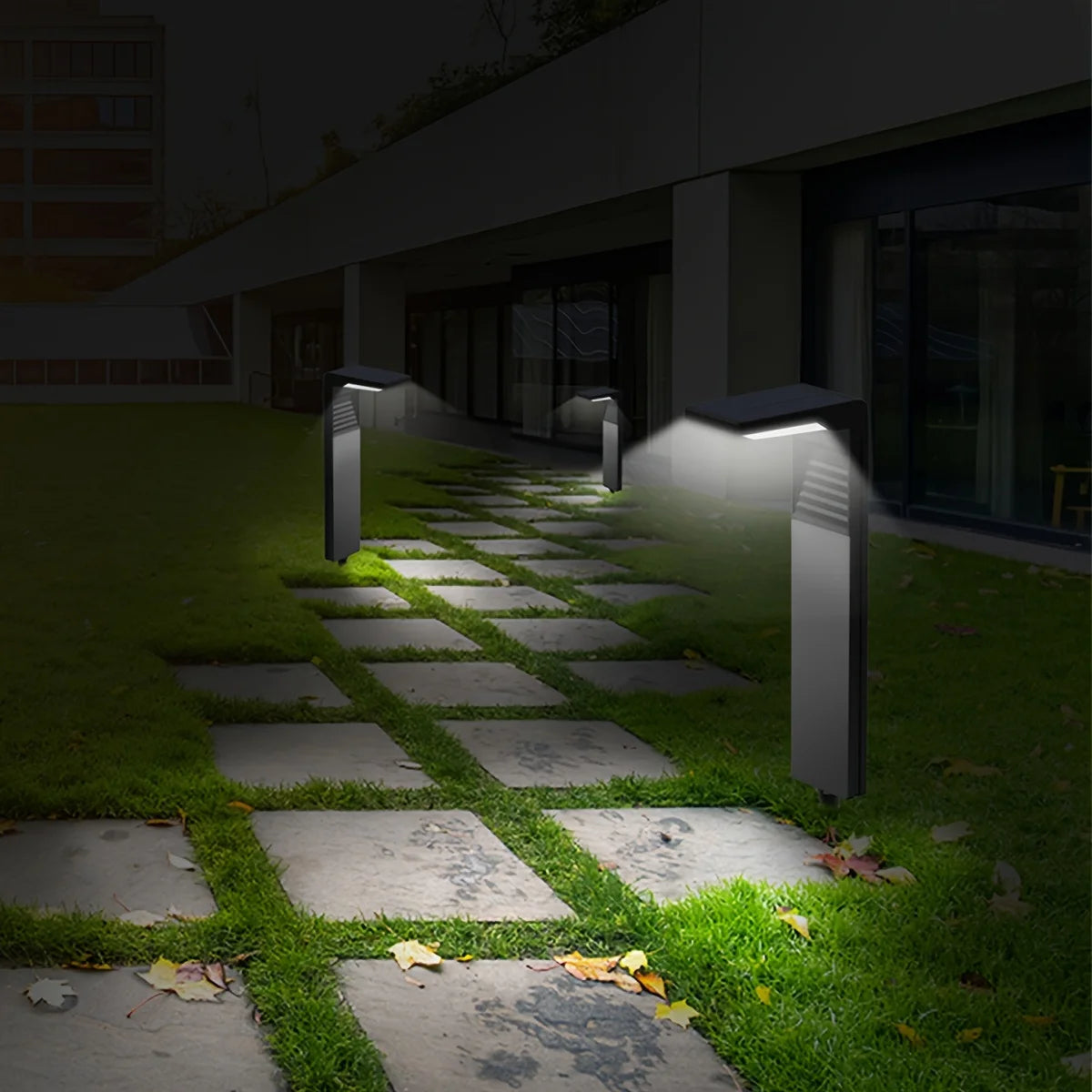 Solar Powered Waterproof LED Pathway Bollard Light - Outdoor Landscape Lighting