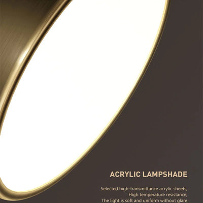 Modern LED Copper Ceiling Light - Nordic Home Decor for Bedroom, Living Room, Dining Room, and Corridor