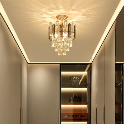 Luxury Crystal Ceiling Small Chandelier - Living Room Decoration Bedroom Porch Corridor LED Indoor Pendant Lighting For Home