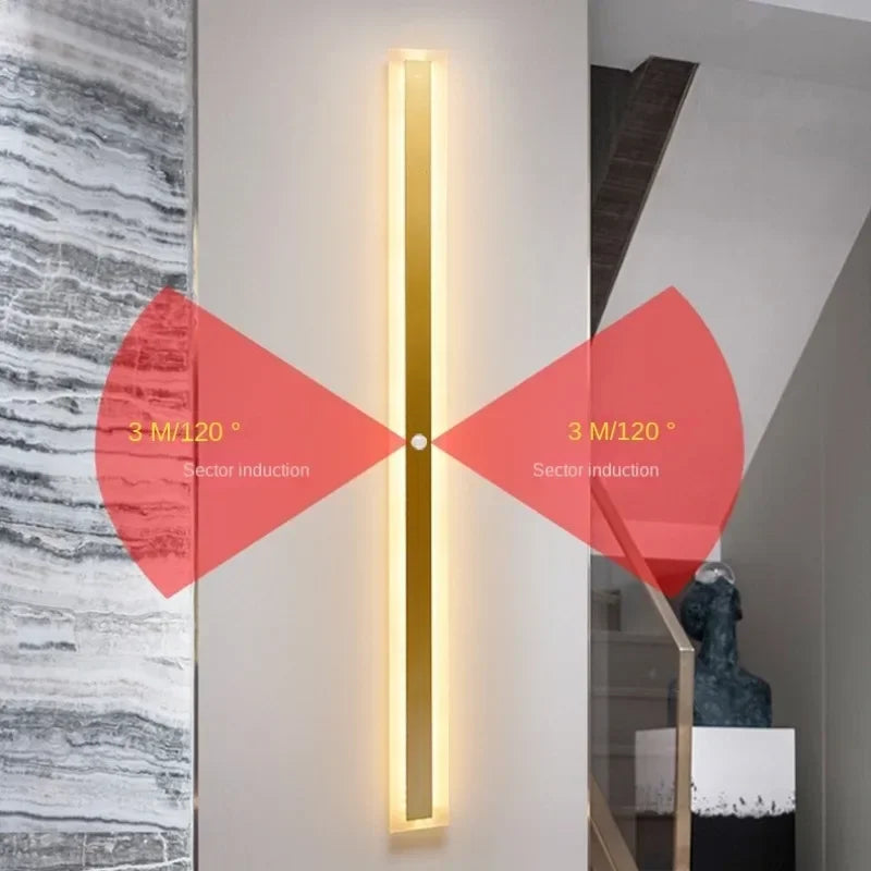 Waterproof LED Long Wall Light with Motion Sensor for Outdoor Lighting