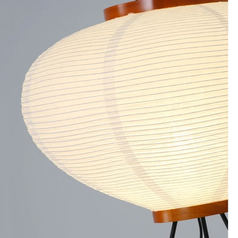 Noguchi Akari Rice Paper Floor Lamp – Wabi Sabi Vintage Standing Light for Living Room & Bedroom