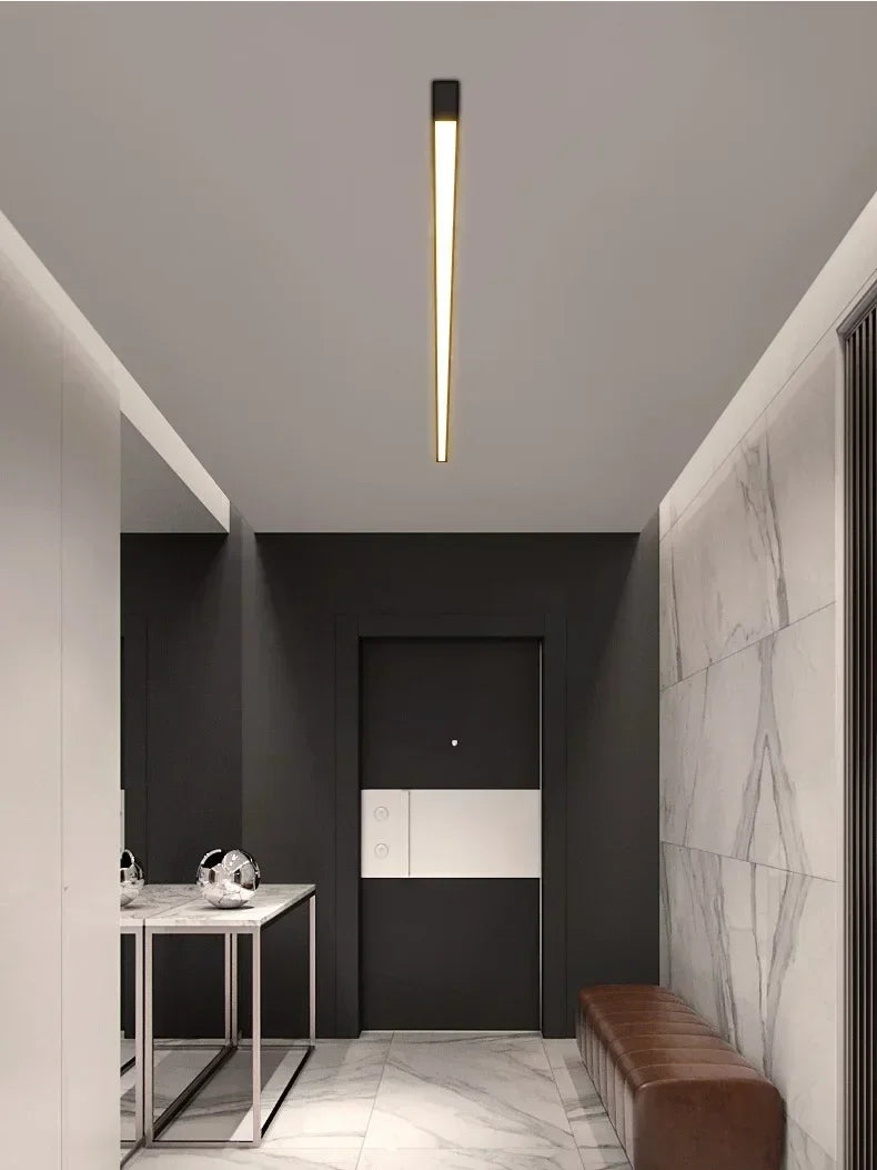 Modern Surface-Mounted Linear LED Ceiling Light – Minimalist Long Strip Lamp