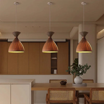 Japanese Wabi-sabi Wooden Pendant Light: Embrace Simplicity and Elegance