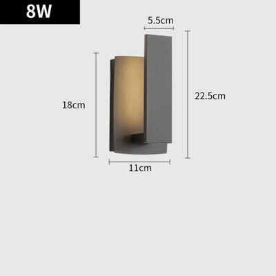 Outdoor Waterproof LED Wall Lamp – Contemporary Aluminium Light for Indoor and Outdoor Spaces