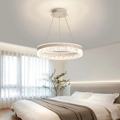 Simple Modern Ceiling Chandelier – Adjustable Indoor Lighting with 3 Color LED for Living Room, Dining Room, and Bedroom Decor