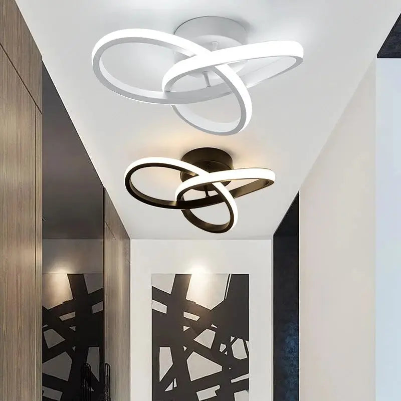 Household LED Ceiling Lamp Chandelier - Modern Style Bedroom Light with Three Colors - Surface Installation 220V Dining Room Lamp