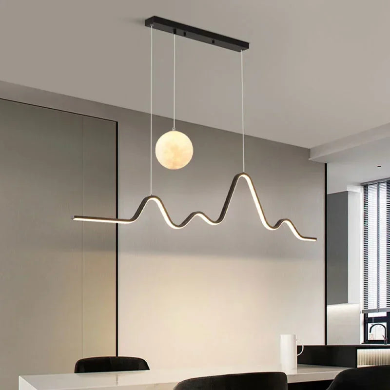 Modern LED Pendant Light for Dining Table – Sleek Chandelier for Kitchen, Bar, or Dining Room