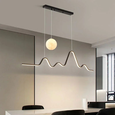 Modern LED Pendant Light for Dining Table – Sleek Chandelier for Kitchen, Bar, or Dining Room